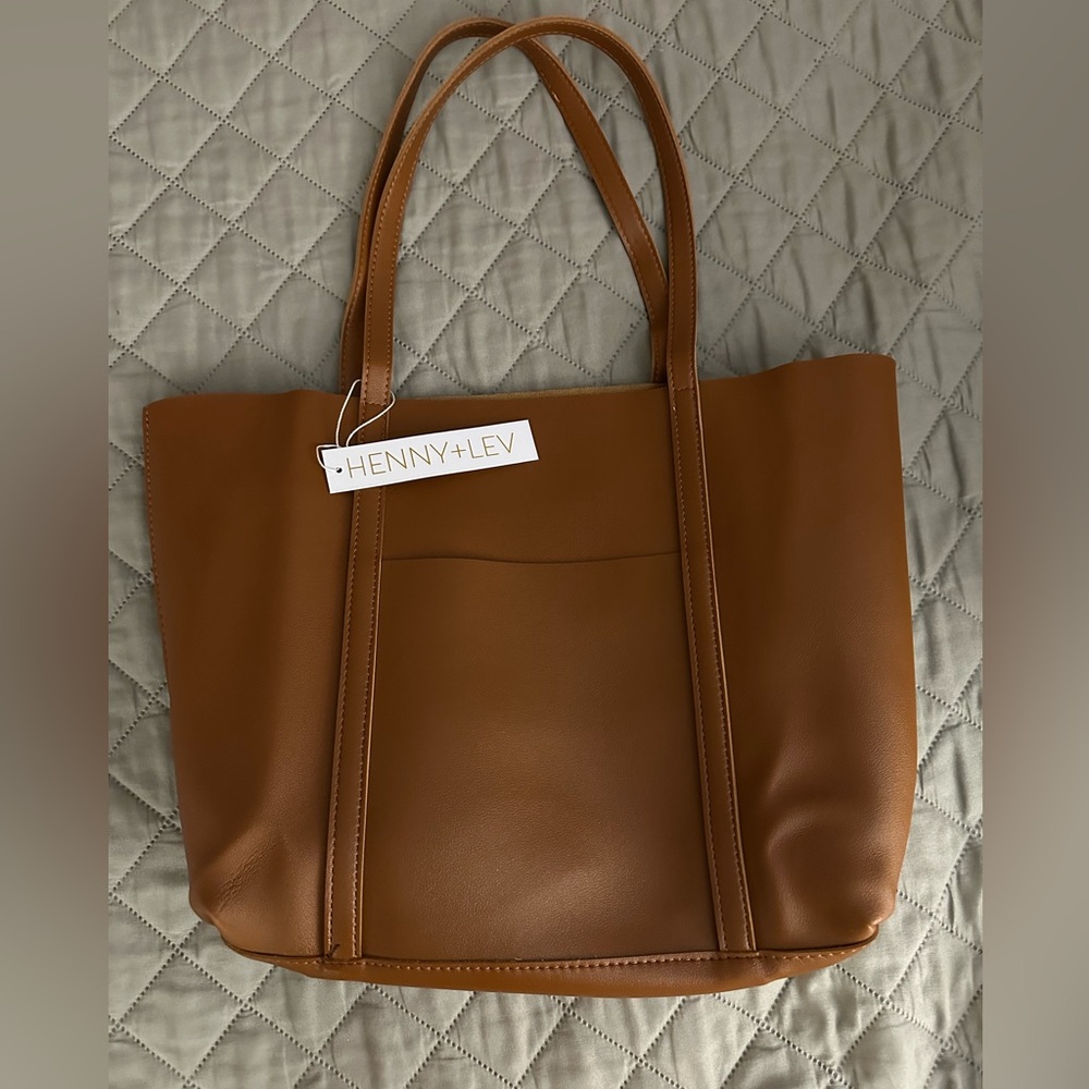 Henny and Lev Tote Bag Vegan Leather Danielle Cognac New